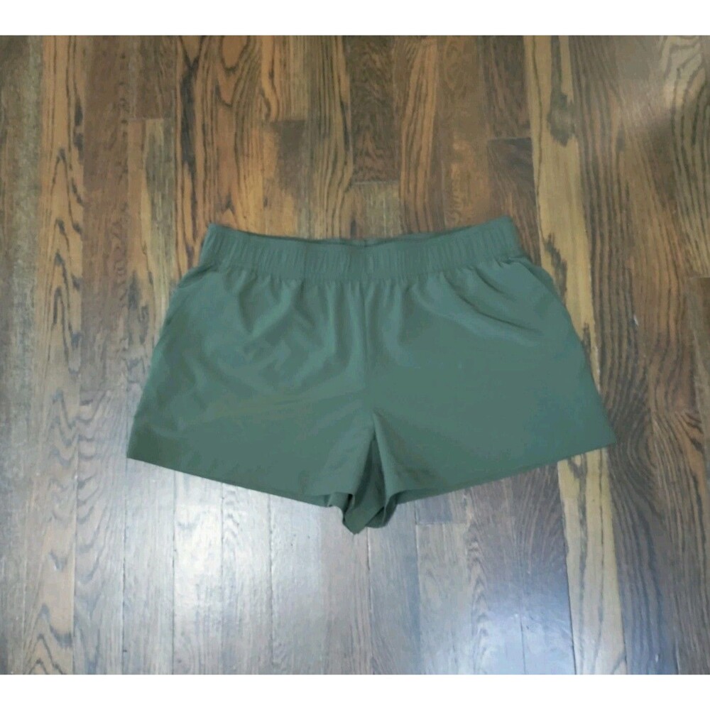 Avia Running Shorts Women's M Olive Green Inseam 3" Pockets Unlined Athletic EUC